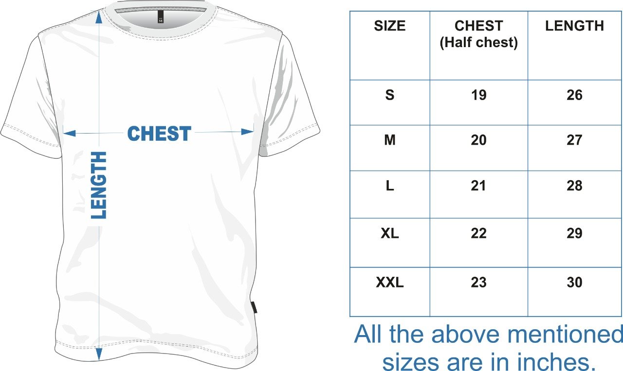 t-shirt flip mens t-shirt size chart